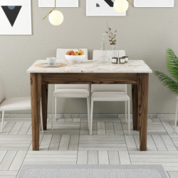 Mesa de cocina Kiev 506 blanco nogal Practica Hogar