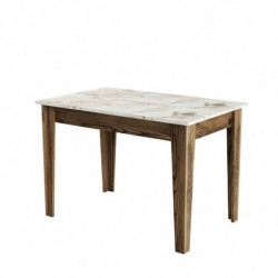 Mesa de cocina Kiev 506 blanco nogal Practica Hogar