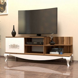Mueble TV Sultan blanco nogal Practica Hogar