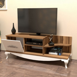 Mueble TV Sultan blanco nogal Practica Hogar