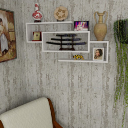 Estante de pared Janison blanco Practica Hogar