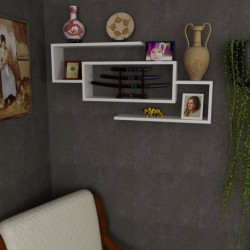 Estante de pared Janison blanco Practica Hogar
