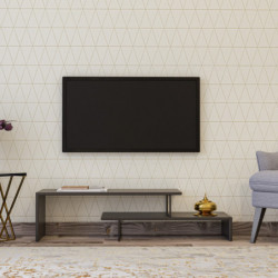 Mueble TV Ovit antracita negro Practica Hogar