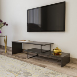 Mueble TV Ovit antracita negro Practica Hogar