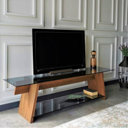 Mueble TV TV201 negro nogal Practica Hogar