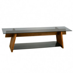 Mueble TV TV201 negro nogal Practica Hogar