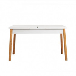 Mesa de comedor extensible Santiago Masa pino atlántico blanco Practica Hogar