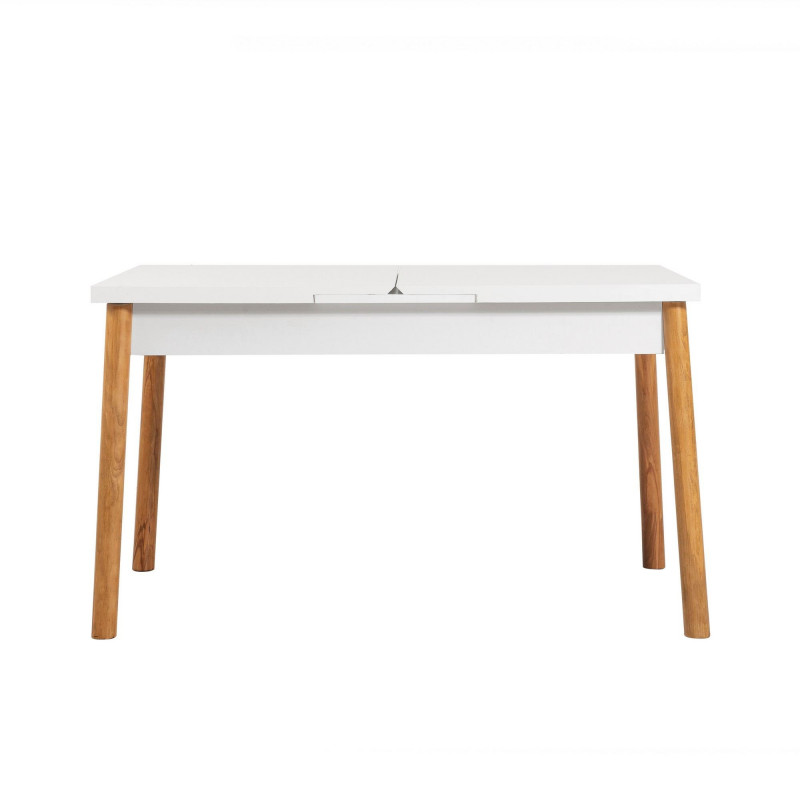 Mesa de comedor extensible Santiago Masa pino atlántico blanco Practica Hogar Mesa de comedor extensible Santiago Masa pino atlántico blanco Practica Hogar