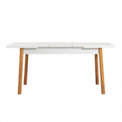 Mesa de comedor extensible Santiago Masa pino atlántico blanco Practica Hogar