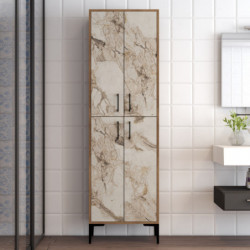 Mueble auxiliar Berlin A blanco nogal Practica Hogar