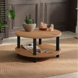 Mesa de centro Roby pino atlántico negro Practica Hogar