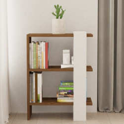 Librería Gaye blanco nogal Practica Hogar