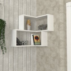 Estante de pared Bulut blanco Practica Hogar