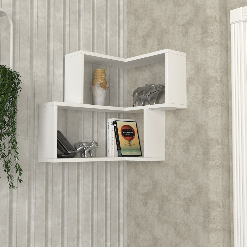 Estante de pared Bulut blanco Practica Hogar Estante de pared Bulut blanco Practica Hogar