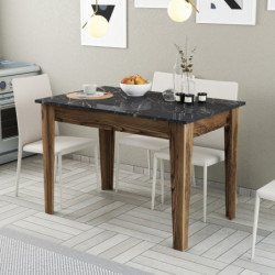 Mesa de cocina Kiev 509 negro nogal Practica Hogar