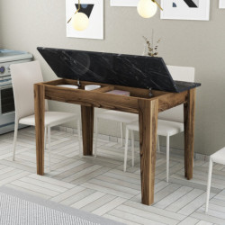 Mesa de cocina Kiev 509 negro nogal Practica Hogar