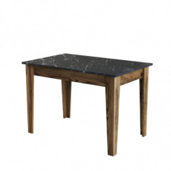 Mesa de cocina Kiev 509 negro nogal Practica Hogar