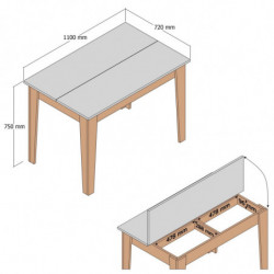 Mesa de cocina Kiev 510 blanco Practica Hogar