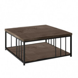 Mesa de centro Zenn negro nogal Practica Hogar