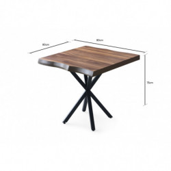 Mesa comedor Safir-1462 nogal Practica Hogar