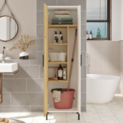 Mueble auxiliar DY1-WK blanco nogal Practica Hogar