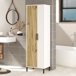 Mueble auxiliar DY1-WK blanco nogal Practica Hogar