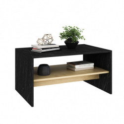 Mesa de centro Apollon Negro Mármol Roble Zafiro Practica Hogar