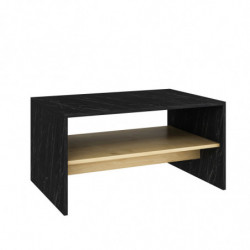 Mesa de centro Apollon Negro Mármol Roble Zafiro Practica Hogar
