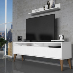 Mueble TV con estante Best blanco Practica Hogar