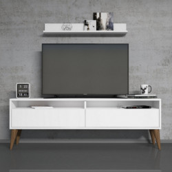 Mueble TV con estante Best blanco Practica Hogar