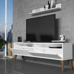 Mueble TV con estante Best blanco Practica Hogar