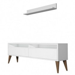 Mueble TV con estante Best blanco Practica Hogar