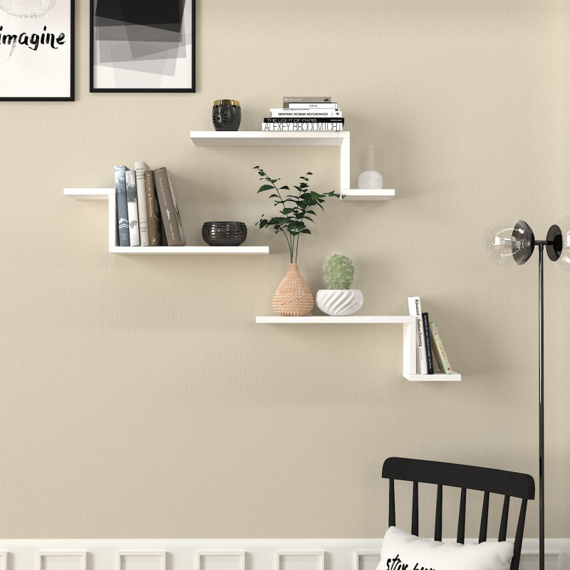 Estante de pared Lowa blanco Practica Hogar Estante de pared Lowa blanco Practica Hogar