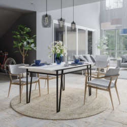 Mesa de comedor extensible Pal blanco Practica Hogar