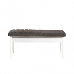 Set mesa comedor extensible y sillas (5 piezas) Vina antracita blanco Practica Hogar