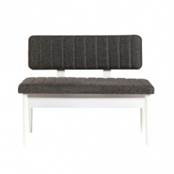 Set mesa comedor extensible y sillas (5 piezas) Vina antracita blanco Practica Hogar