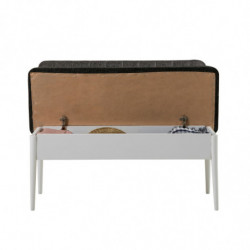 Set mesa comedor extensible y sillas (5 piezas) Vina antracita blanco Practica Hogar