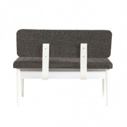 Set mesa comedor extensible y sillas (5 piezas) Vina antracita blanco Practica Hogar