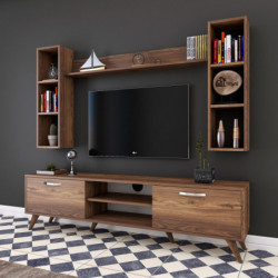 Mueble TV con estante M5-240 nogal Practica Hogar