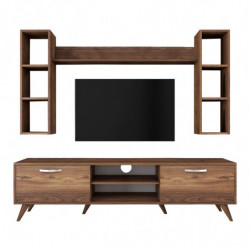 Mueble TV con estante M5-240 nogal Practica Hogar