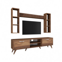 Mueble TV con estante M5-240 nogal Practica Hogar
