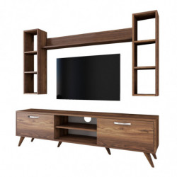 Mueble TV con estante M5-240 nogal Practica Hogar