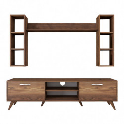 Mueble TV con estante M5-240 nogal Practica Hogar