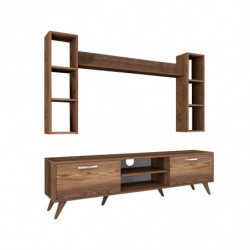 Mueble TV con estante M5-240 nogal Practica Hogar