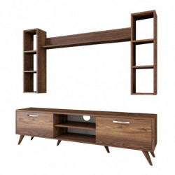 Mueble TV con estante M5-240 nogal Practica Hogar