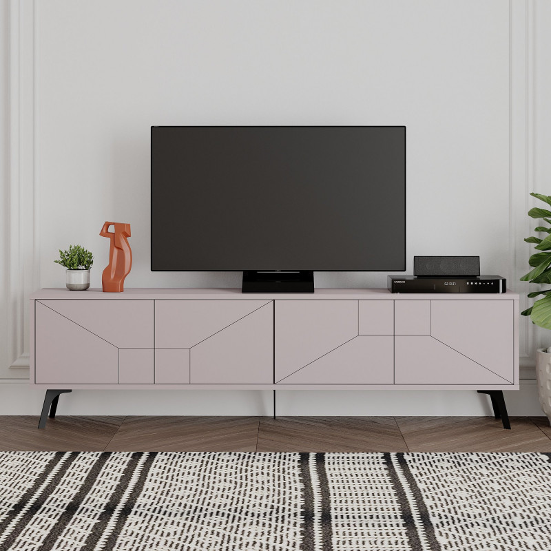 Mueble TV Dune moca claro Practica Hogar Mueble TV Dune moca claro Practica Hogar