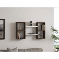 Estante de pared Bambi nogal blanco Practica Hogar