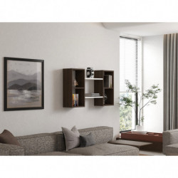 Estante de pared Bambi nogal blanco Practica Hogar
