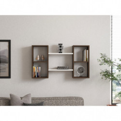 Estante de pared Bambi nogal blanco Practica Hogar