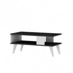 Mesa de centro Ayca Negro Blanco Practica Hogar